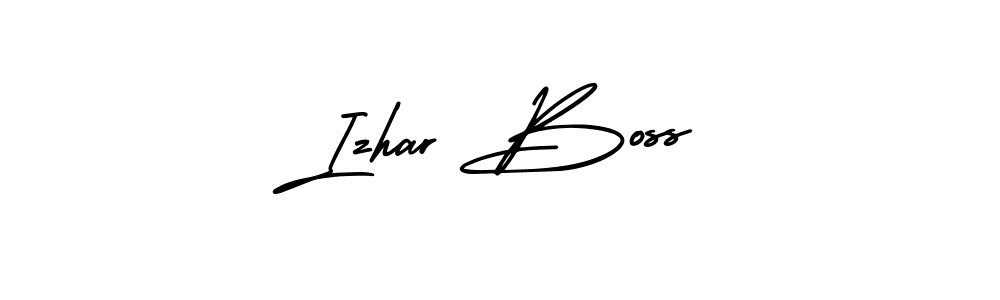 How to make Izhar Boss name signature. Use AmerikaSignatureDemo-Regular style for creating short signs online. This is the latest handwritten sign. Izhar Boss signature style 3 images and pictures png