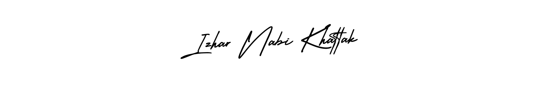 It looks lik you need a new signature style for name Izhar Nabi Khattak. Design unique handwritten (AmerikaSignatureDemo-Regular) signature with our free signature maker in just a few clicks. Izhar Nabi Khattak signature style 3 images and pictures png
