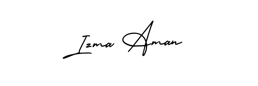 Create a beautiful signature design for name Izma Aman. With this signature (AmerikaSignatureDemo-Regular) fonts, you can make a handwritten signature for free. Izma Aman signature style 3 images and pictures png