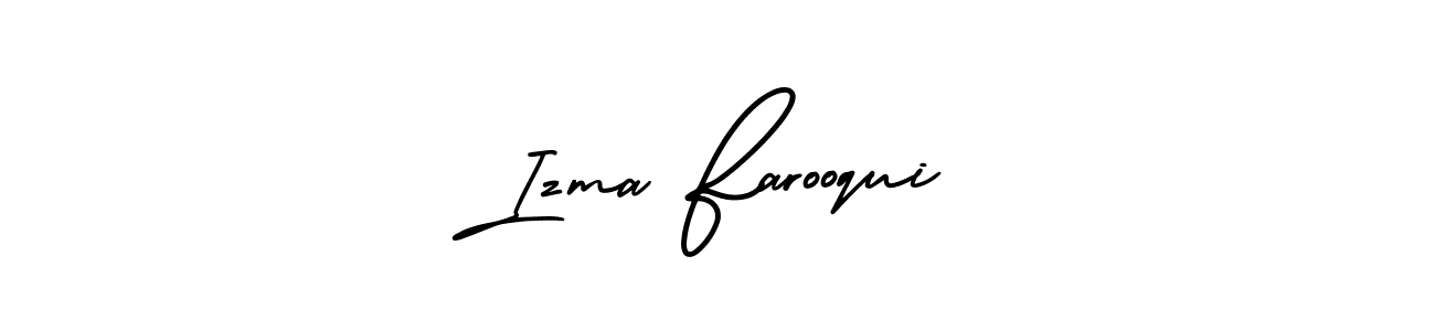 if you are searching for the best signature style for your name Izma Farooqui. so please give up your signature search. here we have designed multiple signature styles  using AmerikaSignatureDemo-Regular. Izma Farooqui signature style 3 images and pictures png