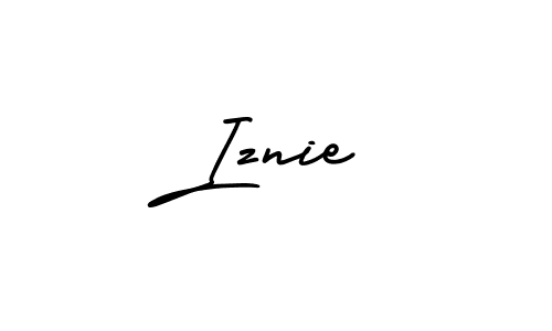 Make a beautiful signature design for name Iznie. With this signature (AmerikaSignatureDemo-Regular) style, you can create a handwritten signature for free. Iznie signature style 3 images and pictures png