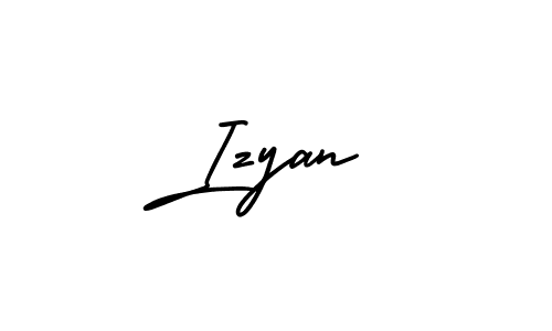 Use a signature maker to create a handwritten signature online. With this signature software, you can design (AmerikaSignatureDemo-Regular) your own signature for name Izyan. Izyan signature style 3 images and pictures png