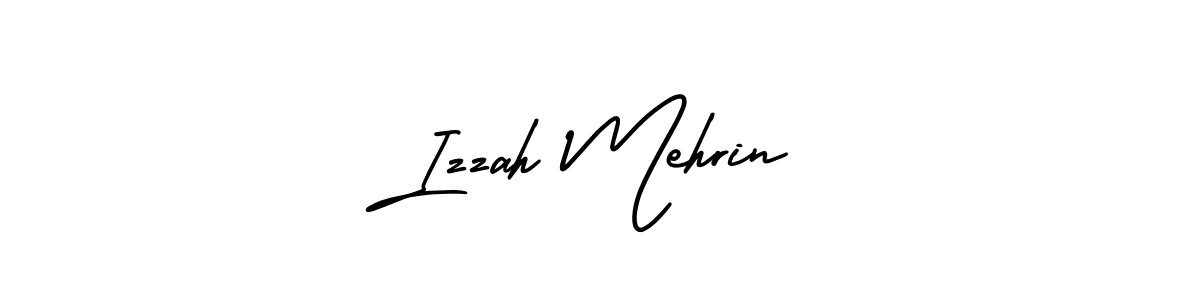 You should practise on your own different ways (AmerikaSignatureDemo-Regular) to write your name (Izzah Mehrin) in signature. don't let someone else do it for you. Izzah Mehrin signature style 3 images and pictures png