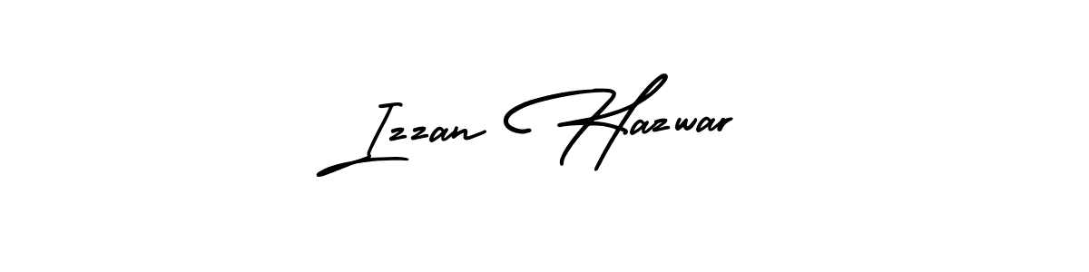 Izzan Hazwar stylish signature style. Best Handwritten Sign (AmerikaSignatureDemo-Regular) for my name. Handwritten Signature Collection Ideas for my name Izzan Hazwar. Izzan Hazwar signature style 3 images and pictures png