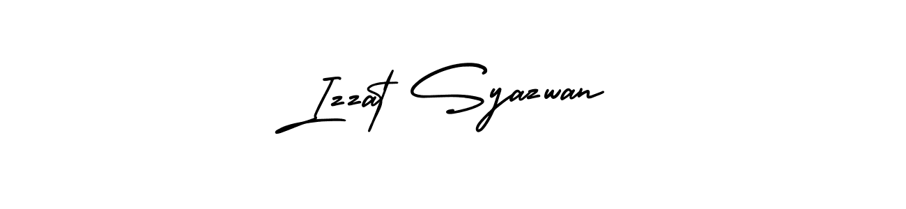 You should practise on your own different ways (AmerikaSignatureDemo-Regular) to write your name (Izzat Syazwan) in signature. don't let someone else do it for you. Izzat Syazwan signature style 3 images and pictures png