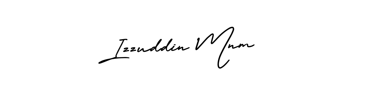 Make a beautiful signature design for name Izzuddin Mnm. With this signature (AmerikaSignatureDemo-Regular) style, you can create a handwritten signature for free. Izzuddin Mnm signature style 3 images and pictures png