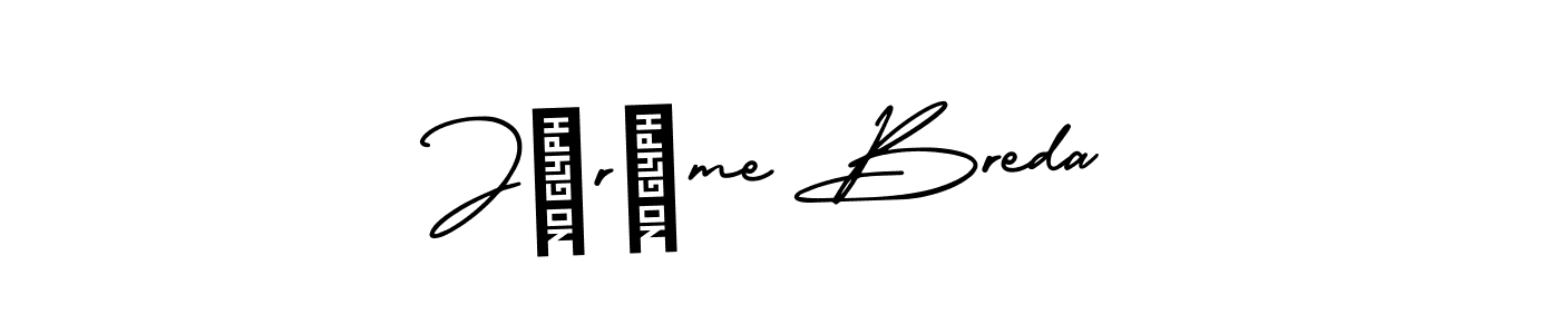 How to make Jérôme Breda signature? AmerikaSignatureDemo-Regular is a professional autograph style. Create handwritten signature for Jérôme Breda name. Jérôme Breda signature style 3 images and pictures png