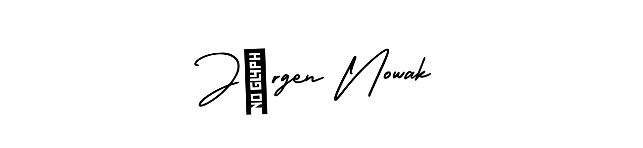 AmerikaSignatureDemo-Regular is a professional signature style that is perfect for those who want to add a touch of class to their signature. It is also a great choice for those who want to make their signature more unique. Get Jürgen Nowak name to fancy signature for free. Jürgen Nowak signature style 3 images and pictures png