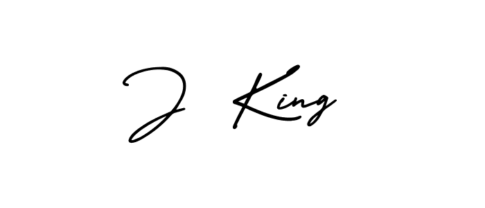 The best way (AmerikaSignatureDemo-Regular) to make a short signature is to pick only two or three words in your name. The name J  King include a total of six letters. For converting this name. J  King signature style 3 images and pictures png