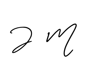 Create a beautiful signature design for name J  M. With this signature (AmerikaSignatureDemo-Regular) fonts, you can make a handwritten signature for free. J  M signature style 3 images and pictures png