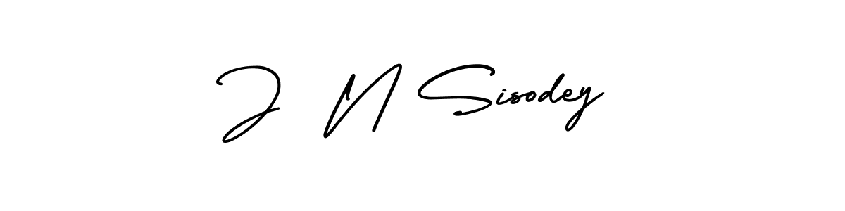 AmerikaSignatureDemo-Regular is a professional signature style that is perfect for those who want to add a touch of class to their signature. It is also a great choice for those who want to make their signature more unique. Get J  N Sisodey name to fancy signature for free. J  N Sisodey signature style 3 images and pictures png