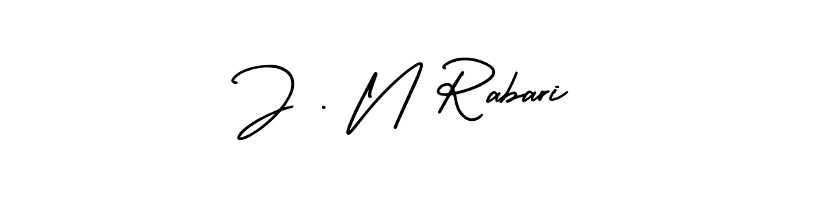 Make a beautiful signature design for name J . N Rabari. With this signature (AmerikaSignatureDemo-Regular) style, you can create a handwritten signature for free. J . N Rabari signature style 3 images and pictures png