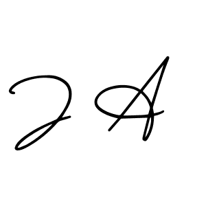 The best way (AmerikaSignatureDemo-Regular) to make a short signature is to pick only two or three words in your name. The name J A include a total of six letters. For converting this name. J A signature style 3 images and pictures png