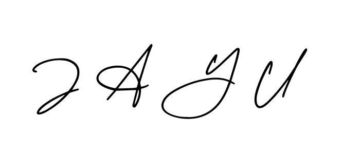 if you are searching for the best signature style for your name J A Y U. so please give up your signature search. here we have designed multiple signature styles  using AmerikaSignatureDemo-Regular. J A Y U signature style 3 images and pictures png