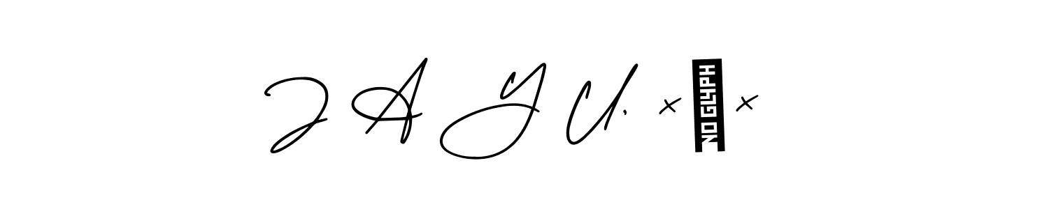 It looks lik you need a new signature style for name J A Y U, ×͜×. Design unique handwritten (AmerikaSignatureDemo-Regular) signature with our free signature maker in just a few clicks. J A Y U, ×͜× signature style 3 images and pictures png