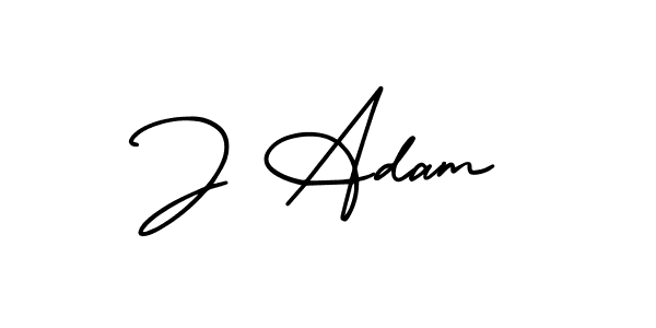 J Adam stylish signature style. Best Handwritten Sign (AmerikaSignatureDemo-Regular) for my name. Handwritten Signature Collection Ideas for my name J Adam. J Adam signature style 3 images and pictures png