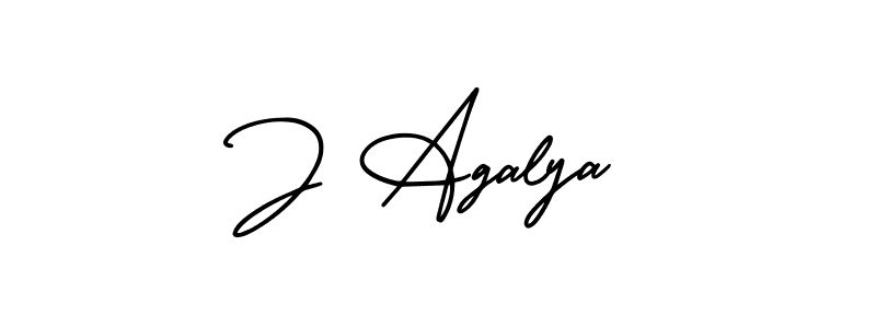 It looks lik you need a new signature style for name J Agalya. Design unique handwritten (AmerikaSignatureDemo-Regular) signature with our free signature maker in just a few clicks. J Agalya signature style 3 images and pictures png