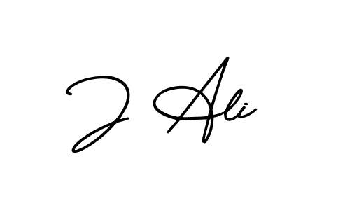 Create a beautiful signature design for name J Ali. With this signature (AmerikaSignatureDemo-Regular) fonts, you can make a handwritten signature for free. J Ali signature style 3 images and pictures png