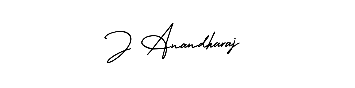 Design your own signature with our free online signature maker. With this signature software, you can create a handwritten (AmerikaSignatureDemo-Regular) signature for name J Anandharaj. J Anandharaj signature style 3 images and pictures png