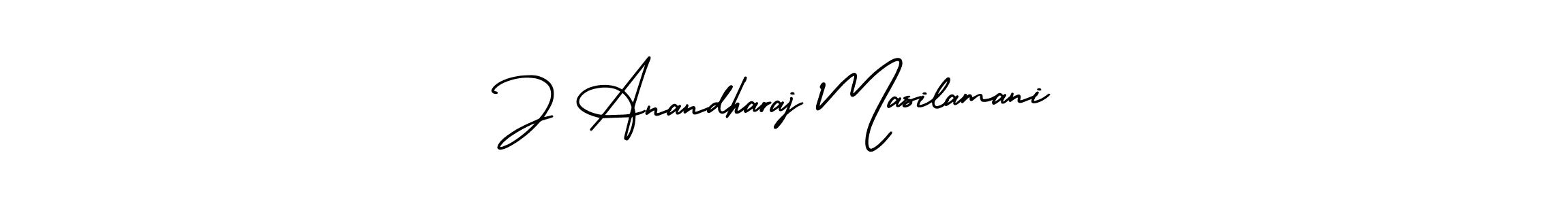 J Anandharaj Masilamani stylish signature style. Best Handwritten Sign (AmerikaSignatureDemo-Regular) for my name. Handwritten Signature Collection Ideas for my name J Anandharaj Masilamani. J Anandharaj Masilamani signature style 3 images and pictures png