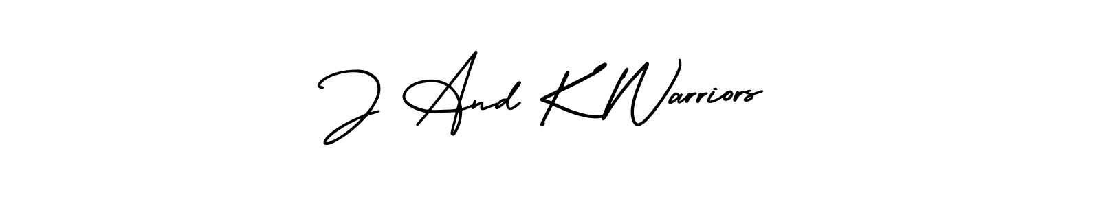 How to make J And K Warriors signature? AmerikaSignatureDemo-Regular is a professional autograph style. Create handwritten signature for J And K Warriors name. J And K Warriors signature style 3 images and pictures png