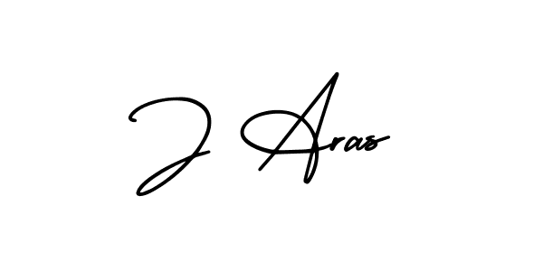 J Aras stylish signature style. Best Handwritten Sign (AmerikaSignatureDemo-Regular) for my name. Handwritten Signature Collection Ideas for my name J Aras. J Aras signature style 3 images and pictures png