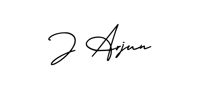 Design your own signature with our free online signature maker. With this signature software, you can create a handwritten (AmerikaSignatureDemo-Regular) signature for name J Arjun. J Arjun signature style 3 images and pictures png