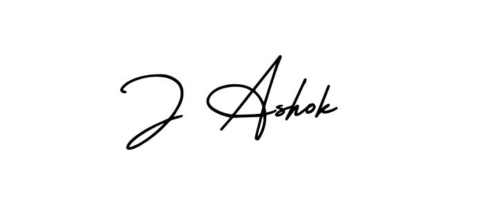 J Ashok stylish signature style. Best Handwritten Sign (AmerikaSignatureDemo-Regular) for my name. Handwritten Signature Collection Ideas for my name J Ashok. J Ashok signature style 3 images and pictures png