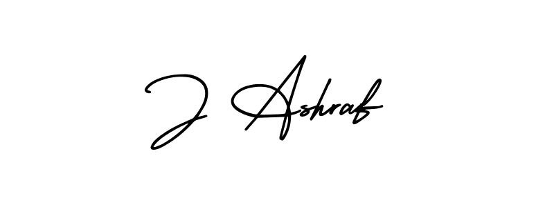 Design your own signature with our free online signature maker. With this signature software, you can create a handwritten (AmerikaSignatureDemo-Regular) signature for name J Ashraf. J Ashraf signature style 3 images and pictures png