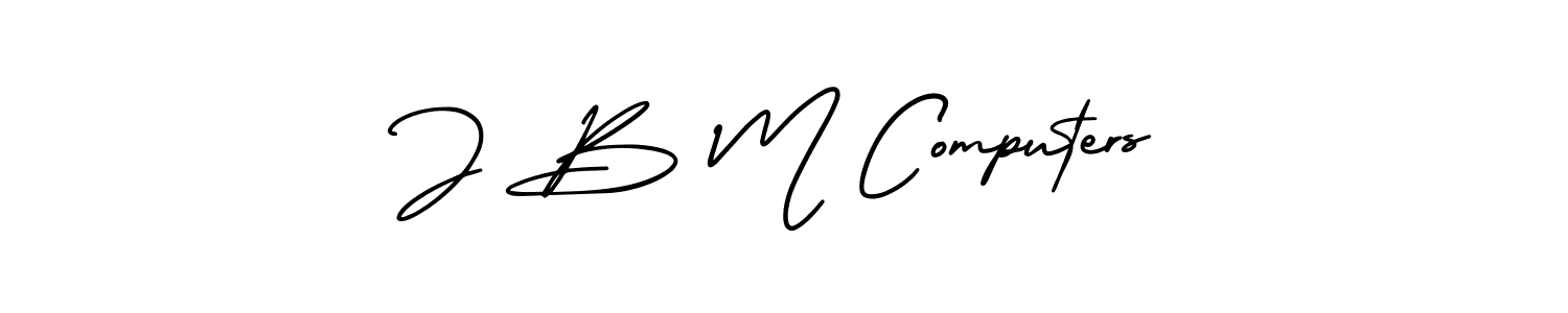 How to make J B M Computers signature? AmerikaSignatureDemo-Regular is a professional autograph style. Create handwritten signature for J B M Computers name. J B M Computers signature style 3 images and pictures png