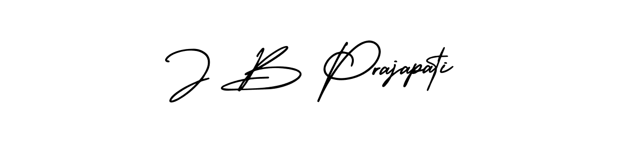 It looks lik you need a new signature style for name J B Prajapati. Design unique handwritten (AmerikaSignatureDemo-Regular) signature with our free signature maker in just a few clicks. J B Prajapati signature style 3 images and pictures png