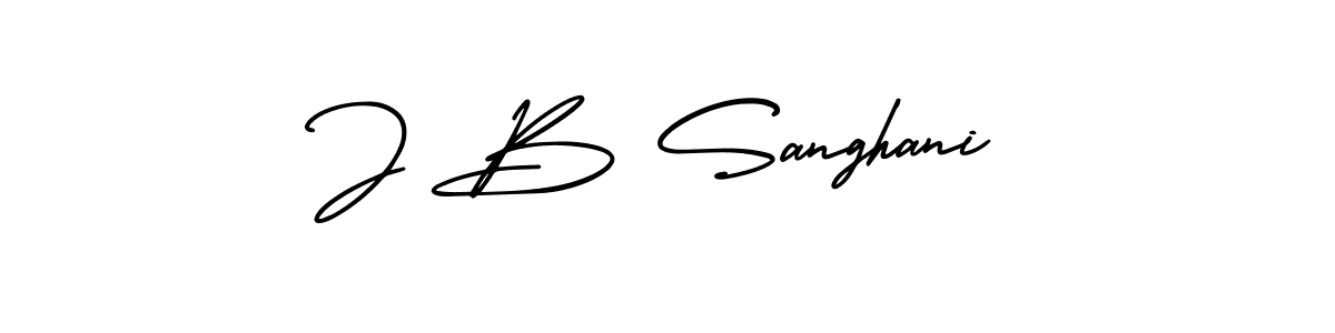 Make a beautiful signature design for name J B Sanghani. With this signature (AmerikaSignatureDemo-Regular) style, you can create a handwritten signature for free. J B Sanghani signature style 3 images and pictures png