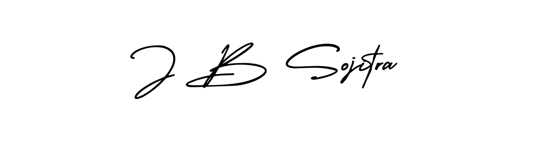 J B Sojitra stylish signature style. Best Handwritten Sign (AmerikaSignatureDemo-Regular) for my name. Handwritten Signature Collection Ideas for my name J B Sojitra. J B Sojitra signature style 3 images and pictures png