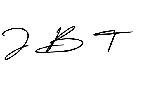 Design your own signature with our free online signature maker. With this signature software, you can create a handwritten (AmerikaSignatureDemo-Regular) signature for name J B T. J B T signature style 3 images and pictures png