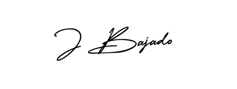 J Bajado stylish signature style. Best Handwritten Sign (AmerikaSignatureDemo-Regular) for my name. Handwritten Signature Collection Ideas for my name J Bajado. J Bajado signature style 3 images and pictures png