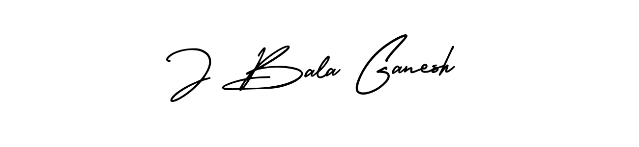 Make a beautiful signature design for name J Bala Ganesh. With this signature (AmerikaSignatureDemo-Regular) style, you can create a handwritten signature for free. J Bala Ganesh signature style 3 images and pictures png