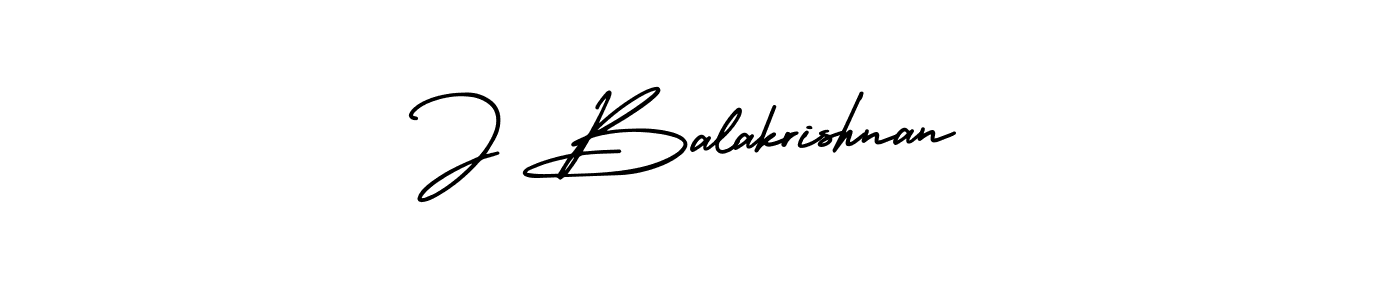 Create a beautiful signature design for name J Balakrishnan. With this signature (AmerikaSignatureDemo-Regular) fonts, you can make a handwritten signature for free. J Balakrishnan signature style 3 images and pictures png