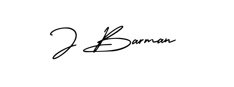 The best way (AmerikaSignatureDemo-Regular) to make a short signature is to pick only two or three words in your name. The name J Barman include a total of six letters. For converting this name. J Barman signature style 3 images and pictures png