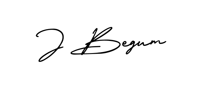 How to make J Begum signature? AmerikaSignatureDemo-Regular is a professional autograph style. Create handwritten signature for J Begum name. J Begum signature style 3 images and pictures png