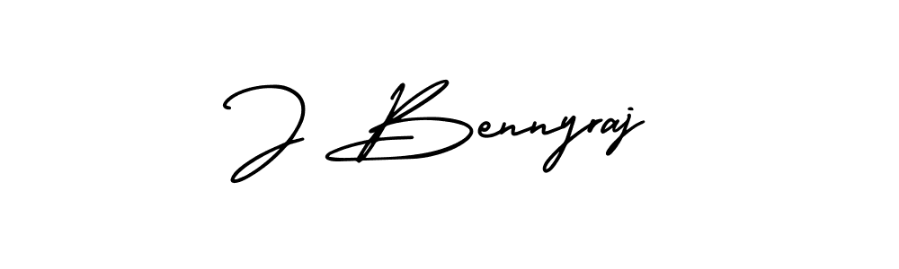 Design your own signature with our free online signature maker. With this signature software, you can create a handwritten (AmerikaSignatureDemo-Regular) signature for name J Bennyraj. J Bennyraj signature style 3 images and pictures png