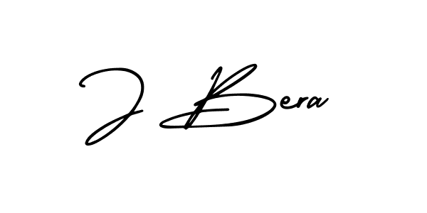 The best way (AmerikaSignatureDemo-Regular) to make a short signature is to pick only two or three words in your name. The name J Bera include a total of six letters. For converting this name. J Bera signature style 3 images and pictures png