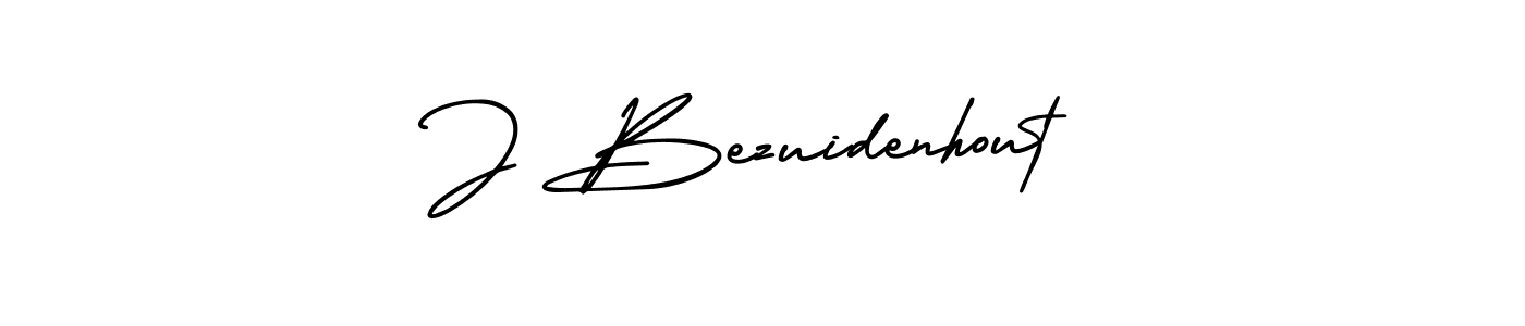 Use a signature maker to create a handwritten signature online. With this signature software, you can design (AmerikaSignatureDemo-Regular) your own signature for name J Bezuidenhout. J Bezuidenhout signature style 3 images and pictures png