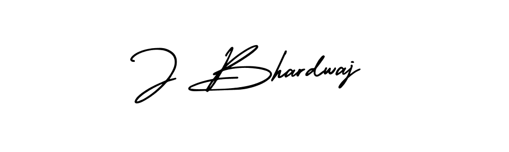 How to make J Bhardwaj name signature. Use AmerikaSignatureDemo-Regular style for creating short signs online. This is the latest handwritten sign. J Bhardwaj signature style 3 images and pictures png