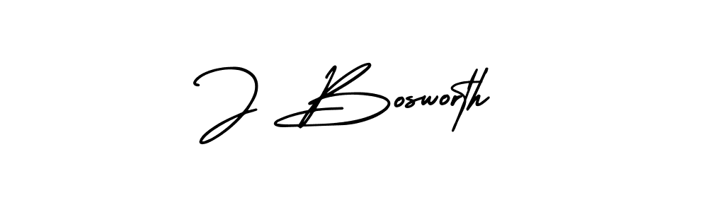 Design your own signature with our free online signature maker. With this signature software, you can create a handwritten (AmerikaSignatureDemo-Regular) signature for name J Bosworth. J Bosworth signature style 3 images and pictures png