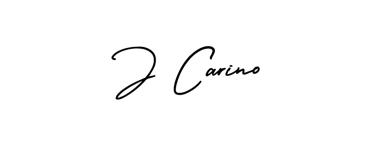 Use a signature maker to create a handwritten signature online. With this signature software, you can design (AmerikaSignatureDemo-Regular) your own signature for name J Carino. J Carino signature style 3 images and pictures png