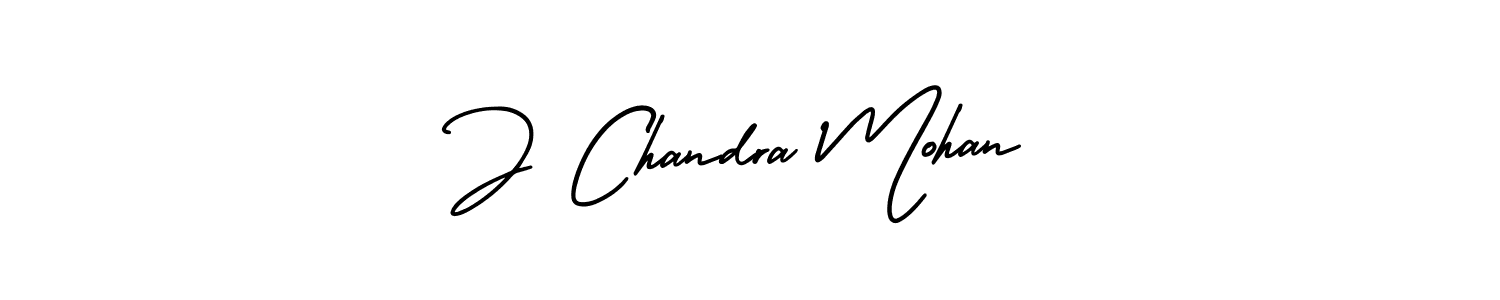 How to make J Chandra Mohan name signature. Use AmerikaSignatureDemo-Regular style for creating short signs online. This is the latest handwritten sign. J Chandra Mohan signature style 3 images and pictures png