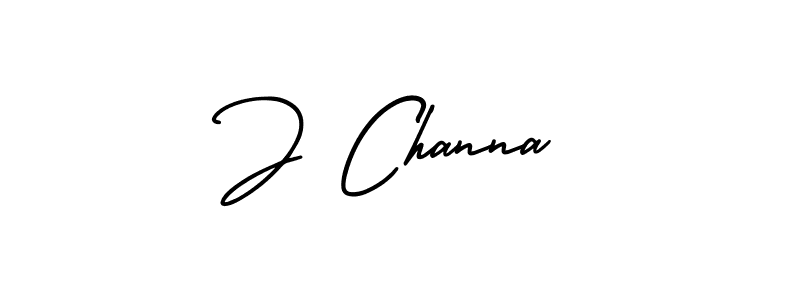 J Channa stylish signature style. Best Handwritten Sign (AmerikaSignatureDemo-Regular) for my name. Handwritten Signature Collection Ideas for my name J Channa. J Channa signature style 3 images and pictures png