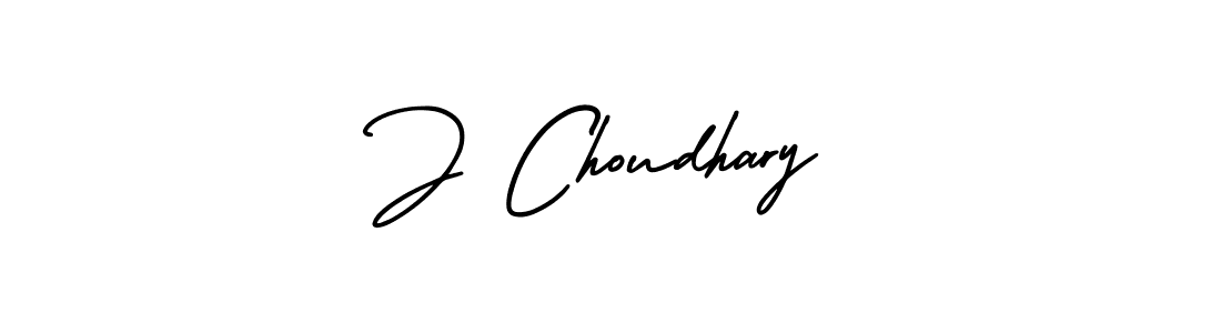 Design your own signature with our free online signature maker. With this signature software, you can create a handwritten (AmerikaSignatureDemo-Regular) signature for name J Choudhary. J Choudhary signature style 3 images and pictures png