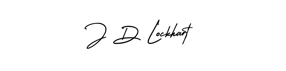How to make J D Lockhart name signature. Use AmerikaSignatureDemo-Regular style for creating short signs online. This is the latest handwritten sign. J D Lockhart signature style 3 images and pictures png