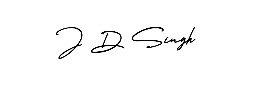 How to make J D Singh name signature. Use AmerikaSignatureDemo-Regular style for creating short signs online. This is the latest handwritten sign. J D Singh signature style 3 images and pictures png